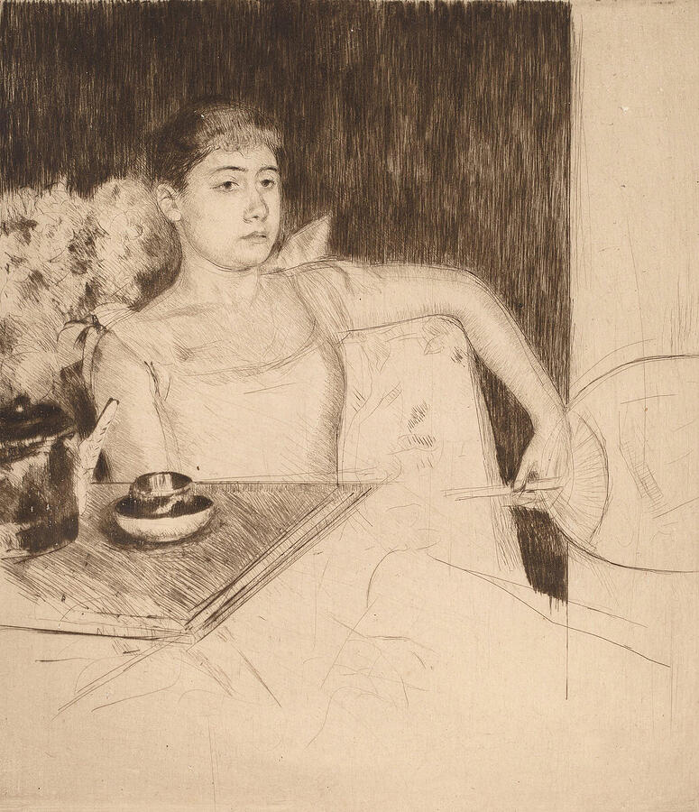 Tea, from circa 1890 Relief by Mary Cassatt