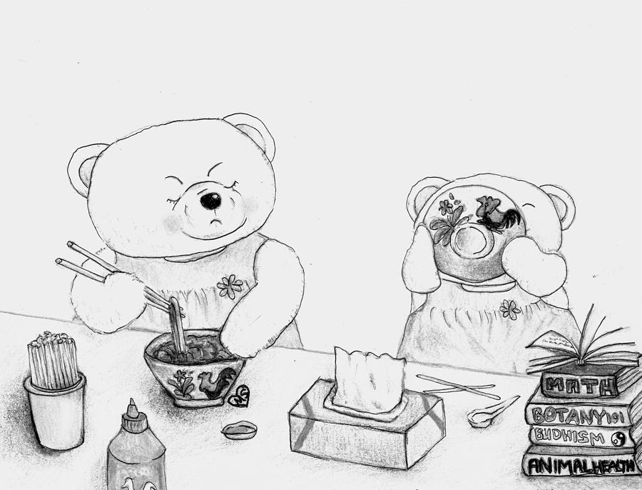 Teddy Bear Conversations Drawing by Melanie Sastria - Fine Art America