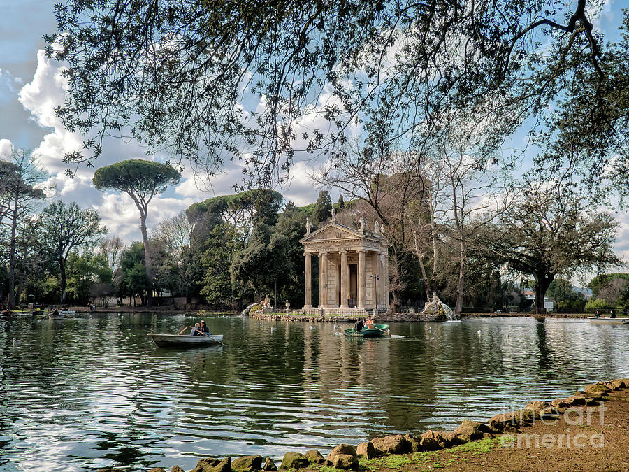 Temple of Aesculapius in Villa Borghese Gardens, Rome Photograph by ...