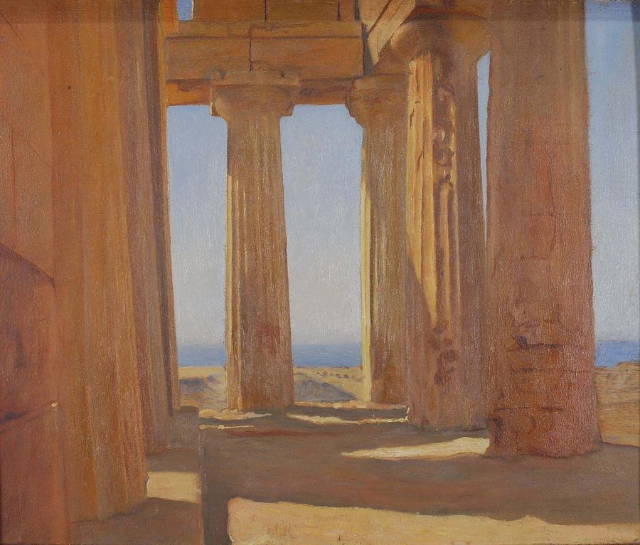 Temple of Agrigento #1 Painting by William Blake