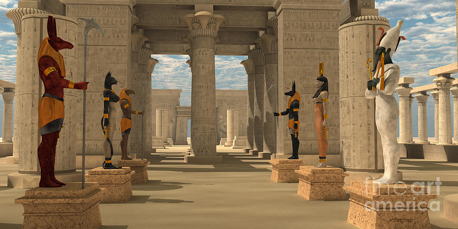 Temple of Ancient Pharaohs #3 Painting by Corey Ford