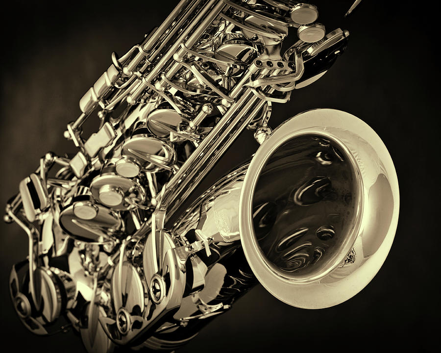 Tenor Saxophone Sepia Tone Photograph 3358.01 #1 Photograph by M K Miller