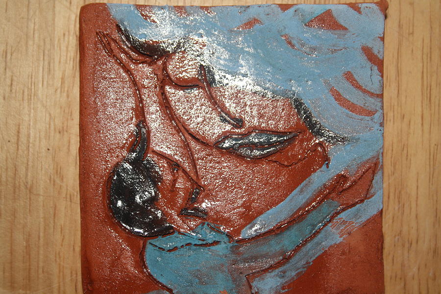Teresa - Tile #1 Ceramic Art by Gloria Ssali