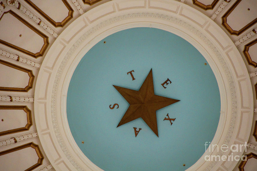Architecture Photograph - Texas Capitol Dome Lone Star in Austin, Texas, USA #1 by Dan Herron