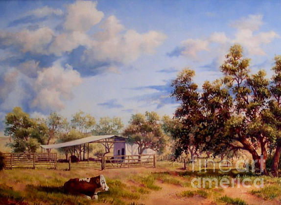 Texas Ranch Painting by Roberta Sharp - Fine Art America