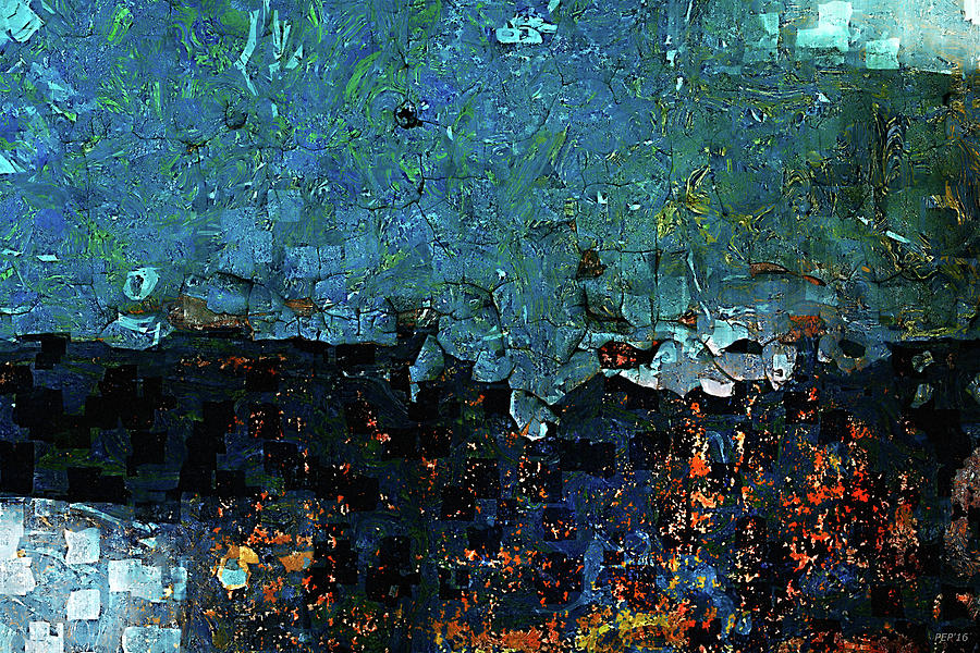 Textured Turquoise Abstract #1 Photograph by Phil Perkins