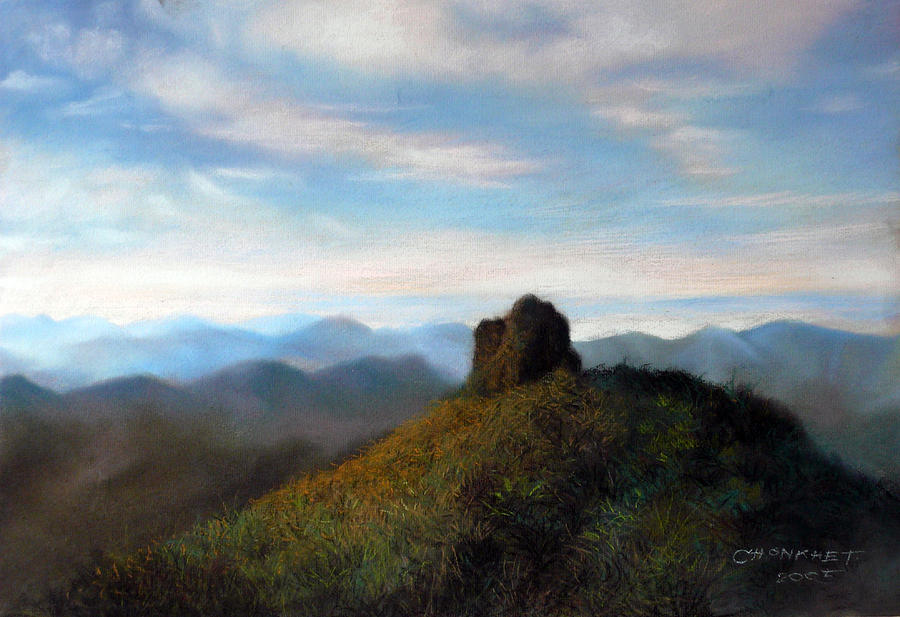 Thai Painting - Thai Landscape by Chonkhet Phanwichien Thai Painting - Thai Landscape by Chonkhet Phanwichien