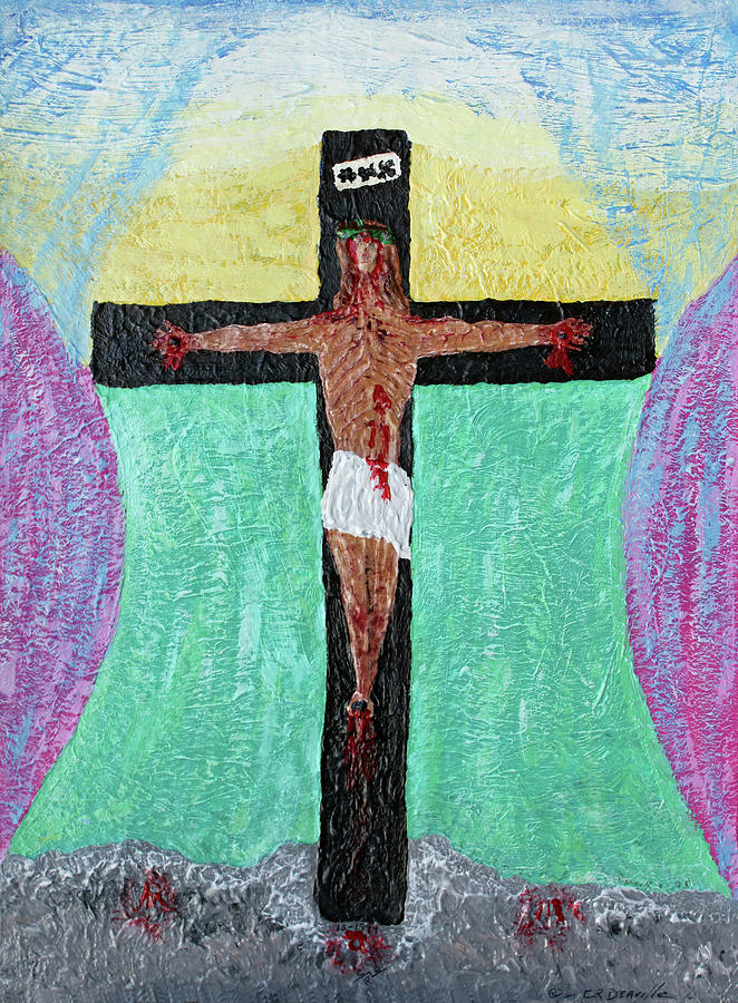 Jesus Christ Painting - Thank God For Good Friday Nineteen Ninety Nine #1 by Carl Deaville