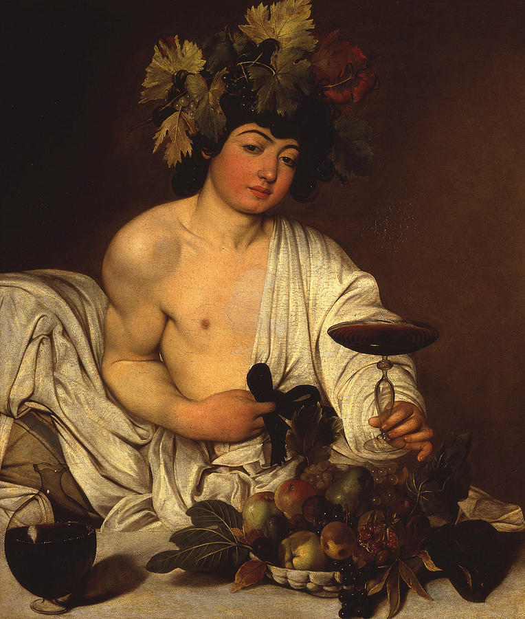 The Adolescent Bacchus, 1595-1597 Painting by Caravaggio