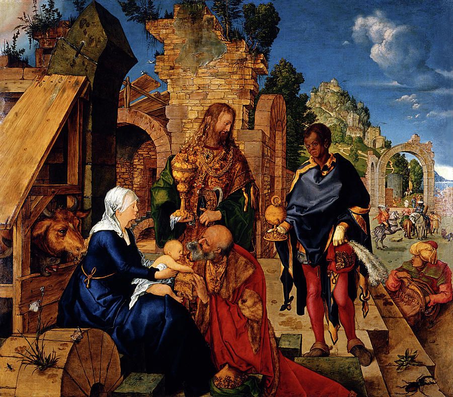 The Adoration of the Magi  #4 Painting by Albrecht Durer