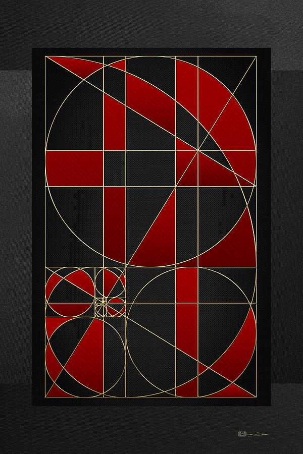 Abstract Photograph - The Alchemy - Divine Proportions - Red on Black #1 by Serge Averbukh