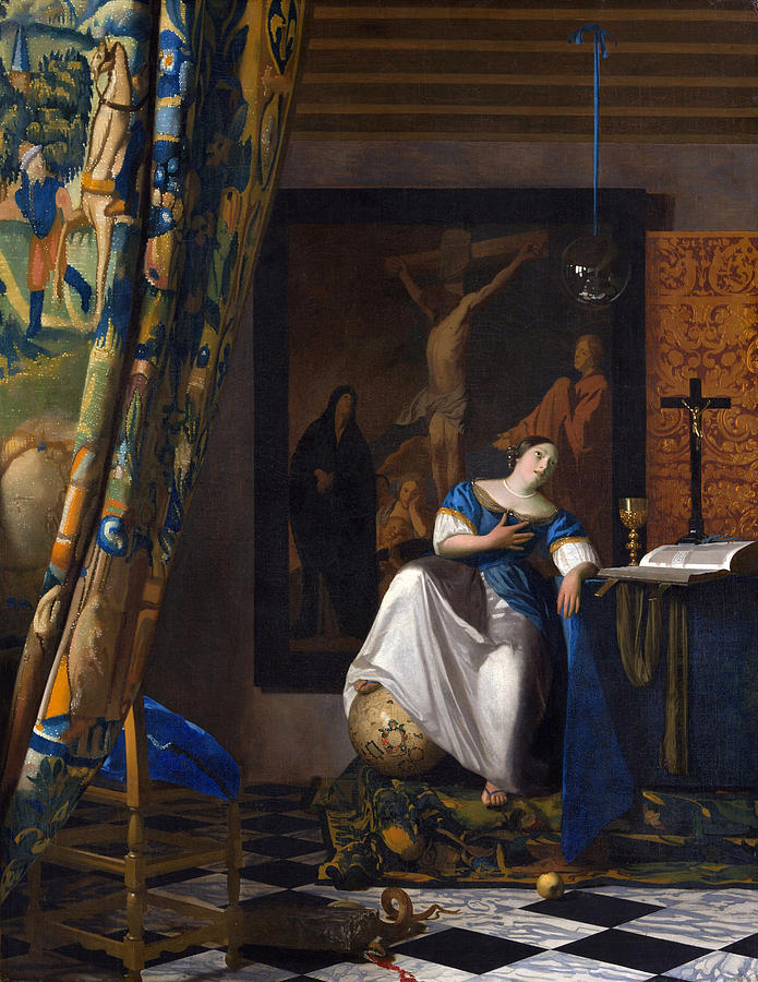 The Allegory of the Faith #2 Painting by Johannes Vermeer