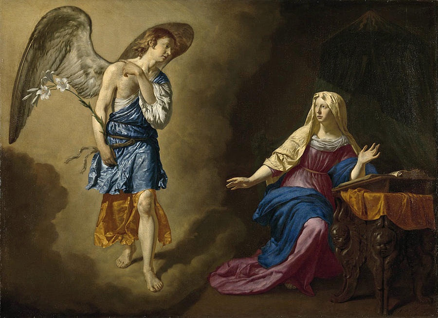 The Annunciation #1 Painting by Adriaen van de Velde