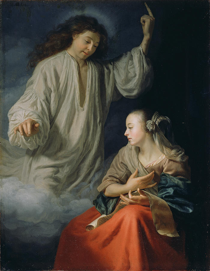 The Annunciation #2 Painting by Godfried Schalcken