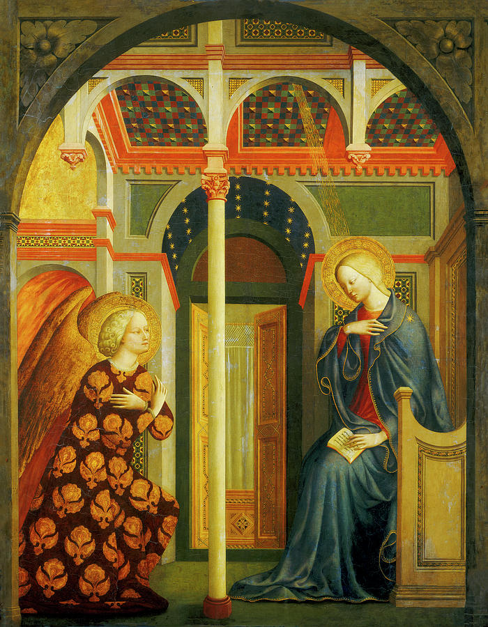 The Annunciation #1 Painting by Masolino da Panicale