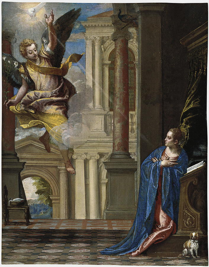 The Annunciation #2 Painting by Veronese