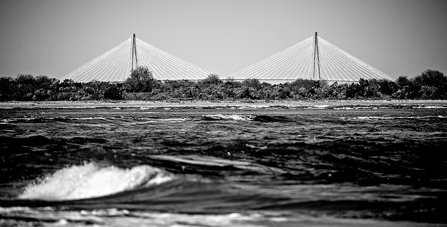 The Arthur Ravenel Jr. Bridge that connects Charleston #1 Photograph by Alex Grichenko
