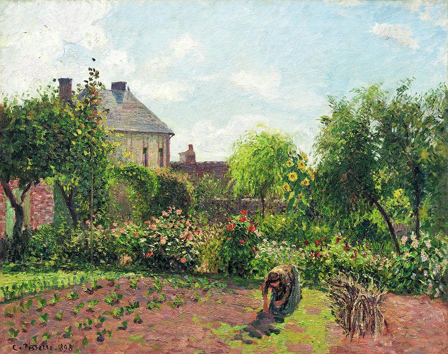The Artists Garden at Eragny Painting by Camille Pissarro