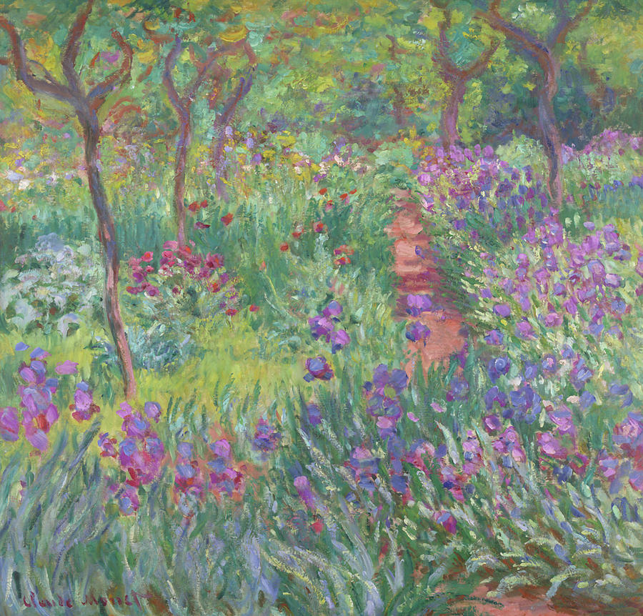 The Artists Garden In Giverny #1 Painting by Mountain Dreams