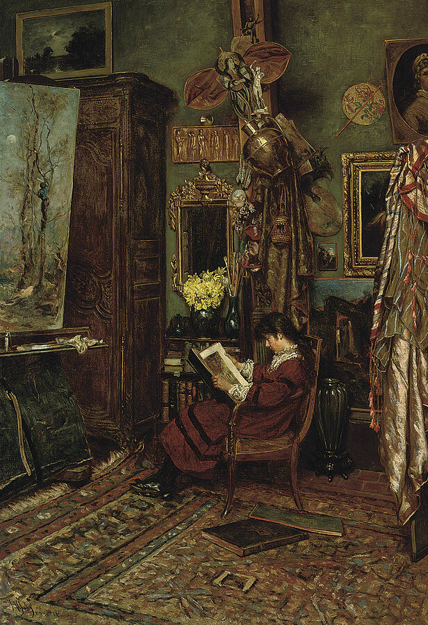 The Artist's Studio Painting by William John Hennessy - Fine Art