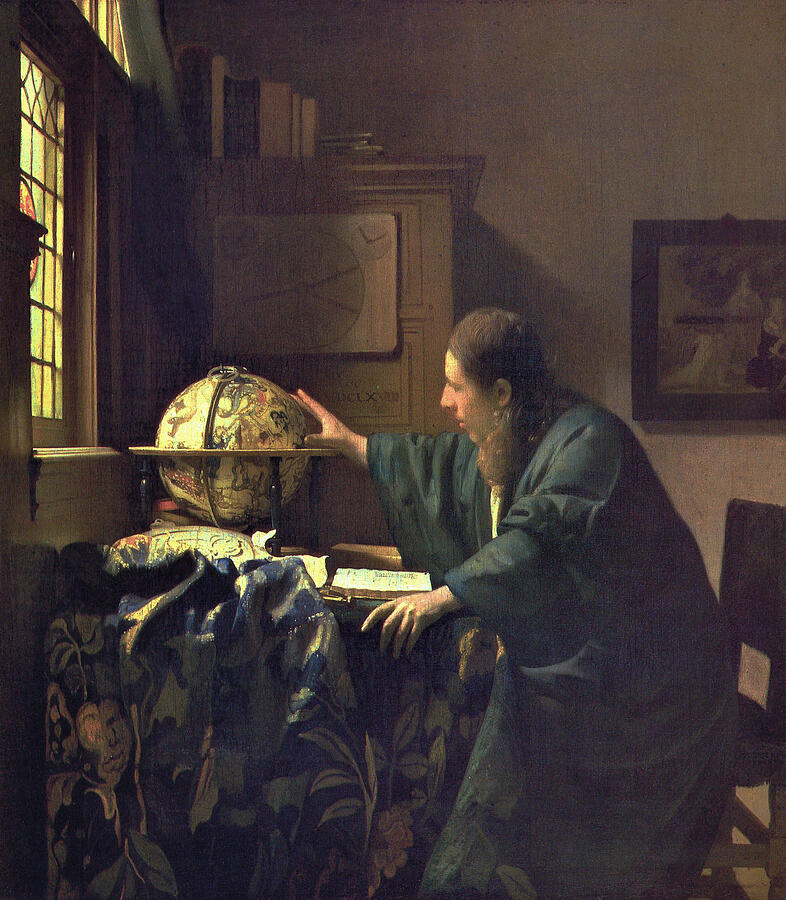 The Astronomer, from 1668 Painting by Jan Vermeer