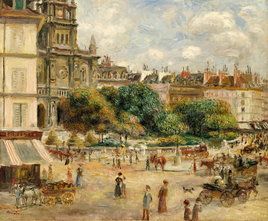 Place de la Trinite, 1893 Painting by Pierre Auguste Renoir - Pixels