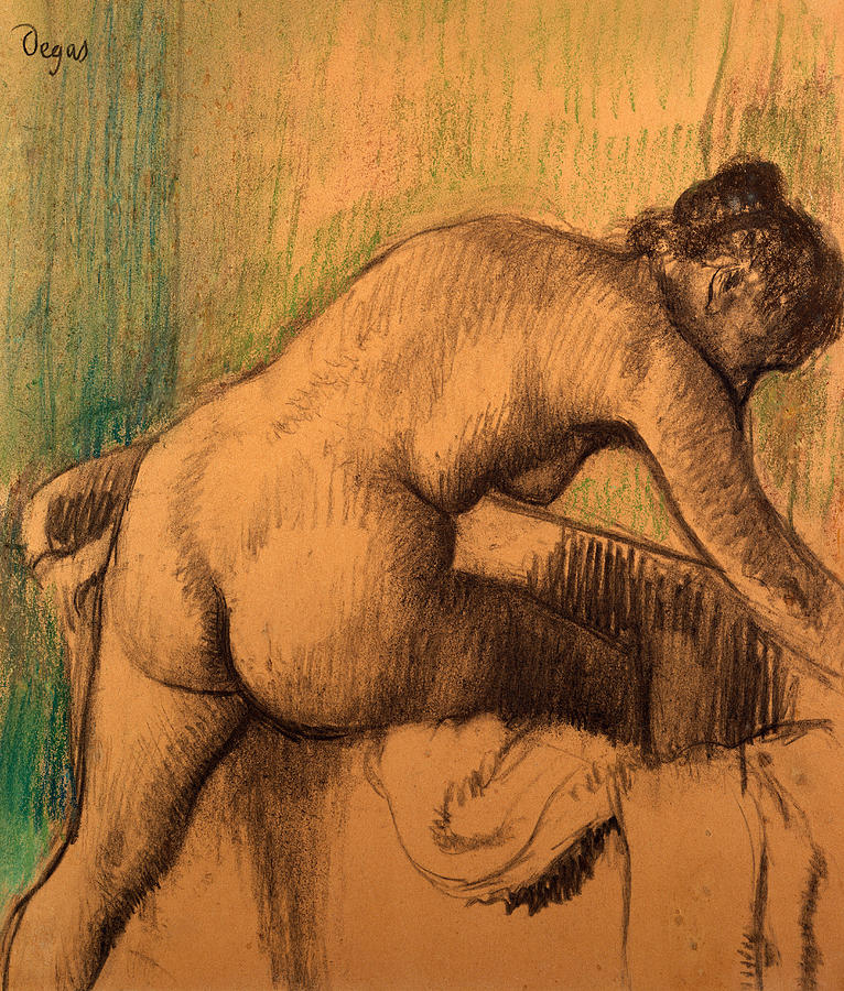 Edgar Degas Drawing - The Bath by Edgar Degas