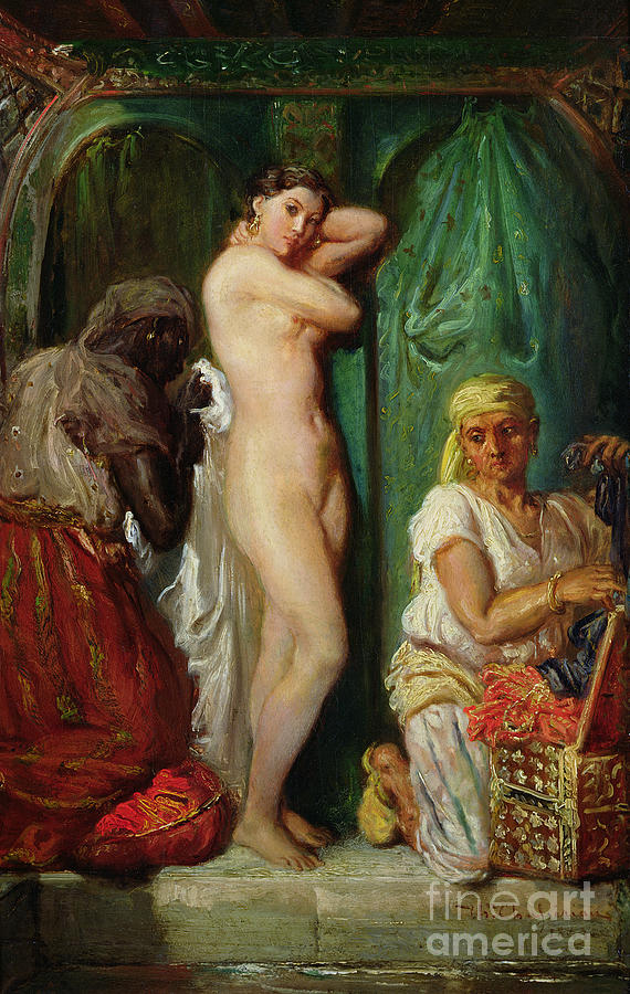 The Bath in the Harem Painting by Theodore Chasseriau