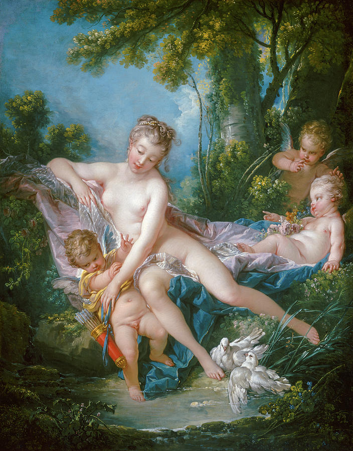 Francois Boucher Painting - The Bath of Venus #1 by Francois Boucher
