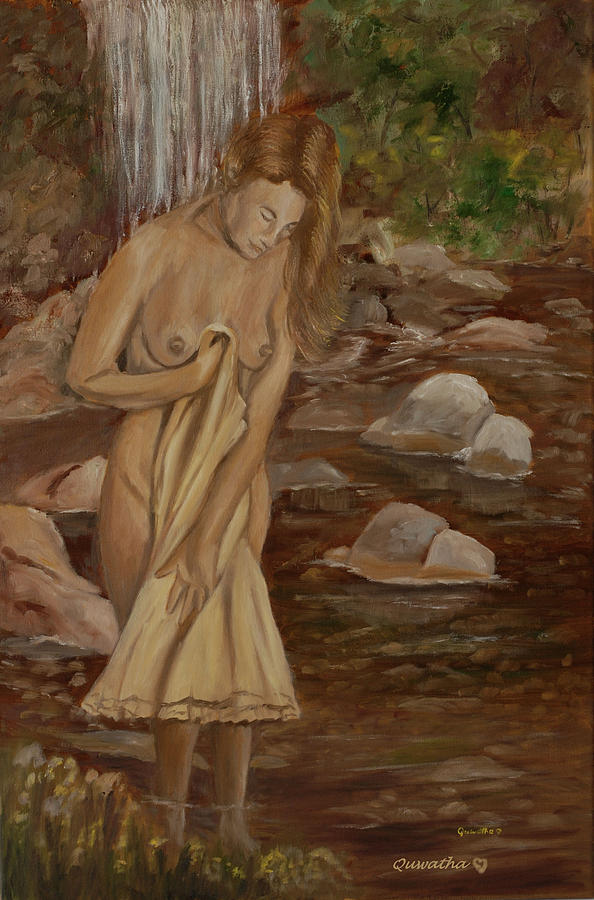 The Bath #1 Painting by Quwatha Valentine