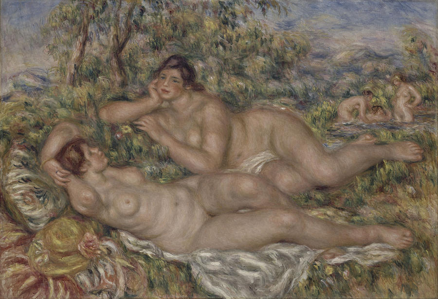 The Bathers #1 Painting by Auguste Renoir