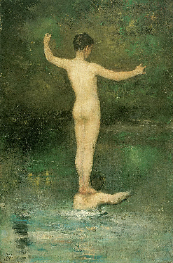 The Bathers #1 Photograph by William Morris Hunt