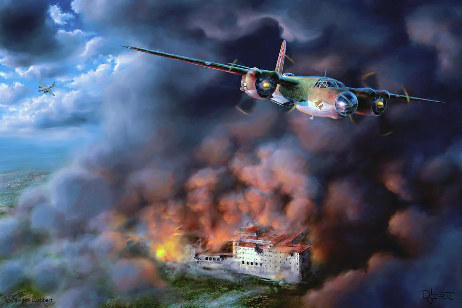 The Battle of Monte Cassino Digital Art by David Luebbert