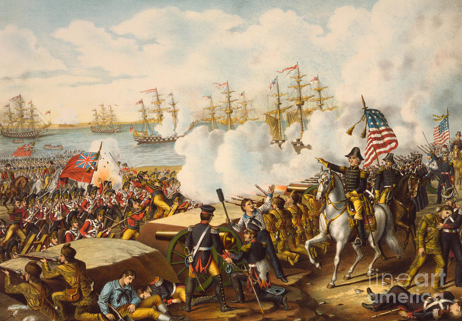 The Battle of New Orleans Painting by American School
