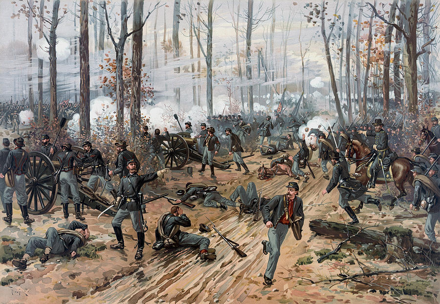 Civil War Painting - The Battle of Shiloh #2 by War Is Hell Store