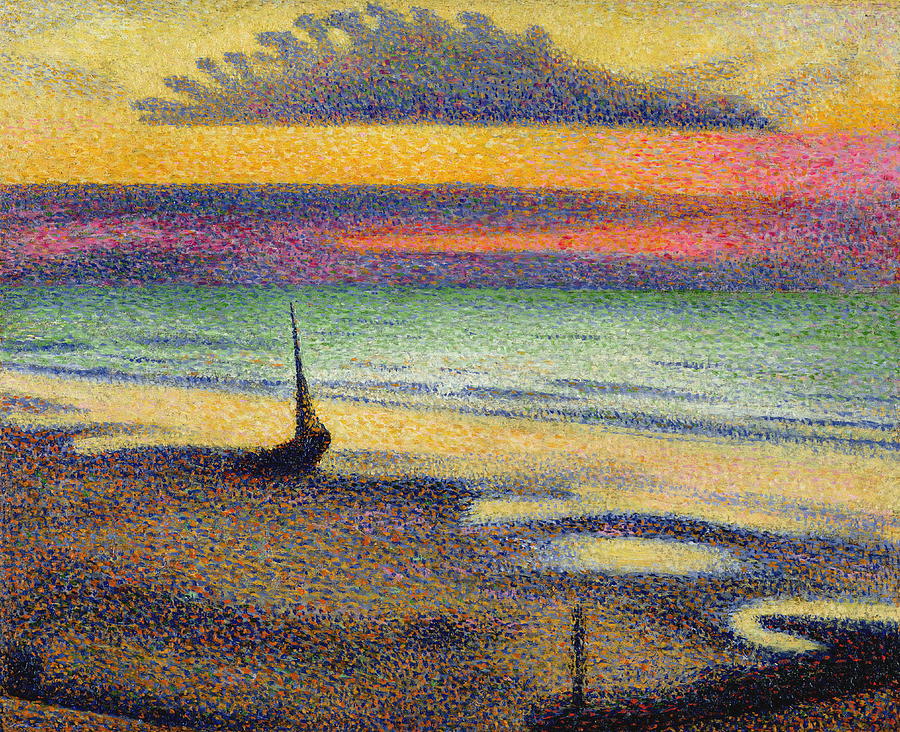 The Beach at Heist #2 Painting by Georges Lemmen