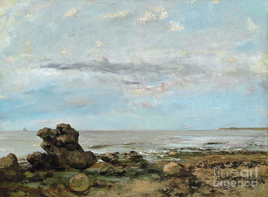 The Beach at Trouville  #1 Painting by MotionAge Designs