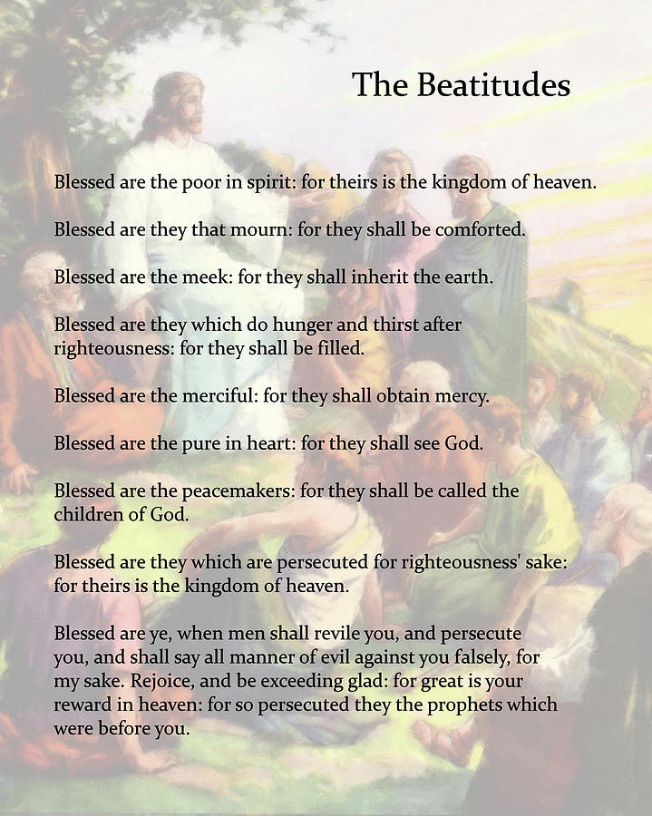 The Beatitudes Drawing by Troy Caperton