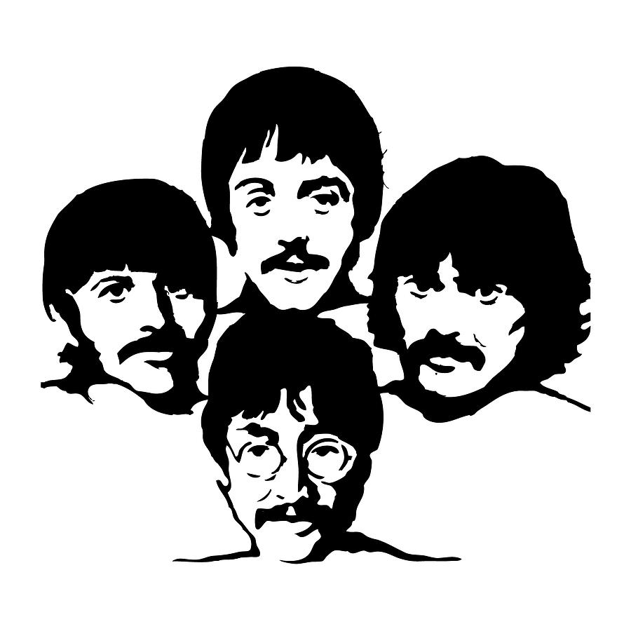 The Beatles Digital Art by Geek N Rock