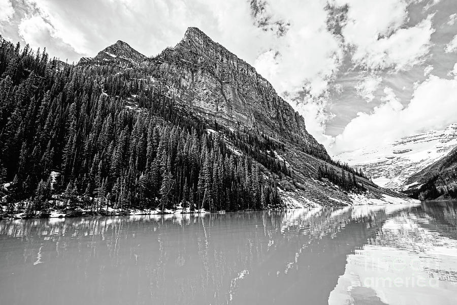 The Beauty of Lake Louise BW Photograph by Scott Pellegrin