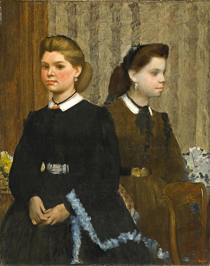 The Bellelli Sisters. Giovanna and Giuliana Bellelli #3 Painting by Edgar Degas