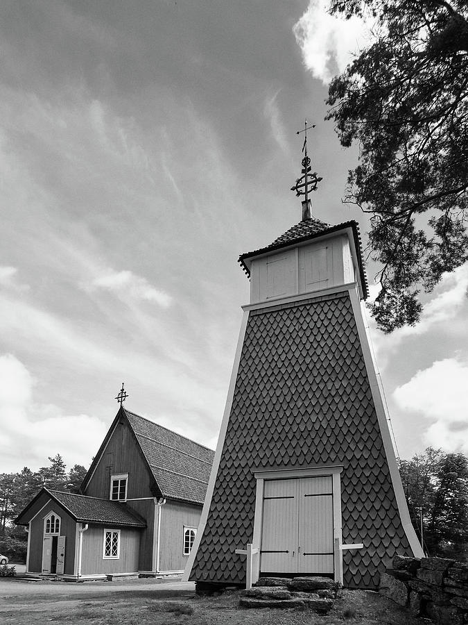 The Bellfry and The Church of Kustavi #1 Photograph by Jouko Lehto