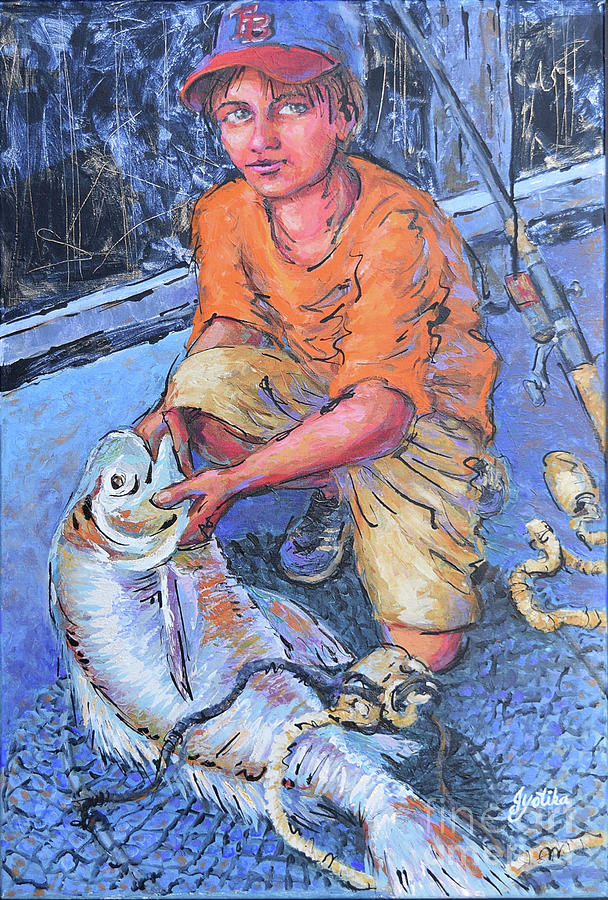 The Big Catch  Painting by Jyotika Shroff