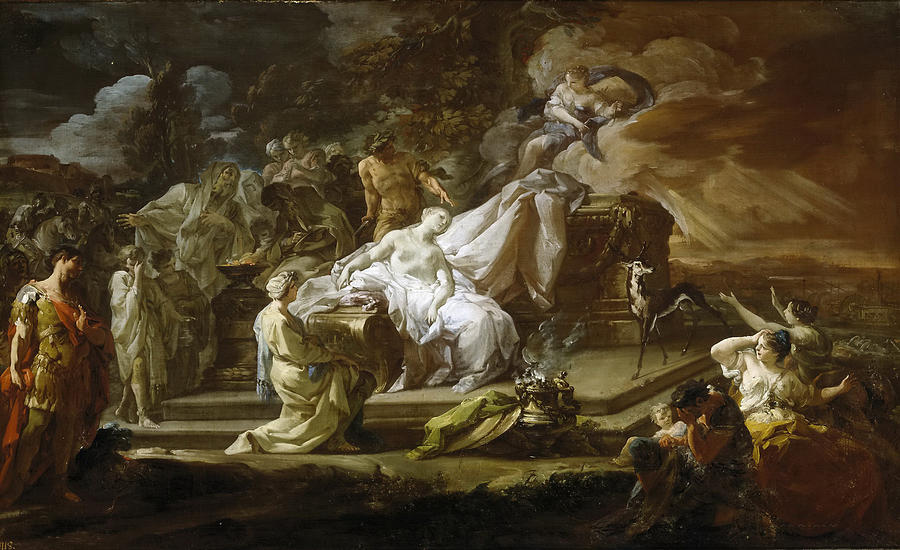 The Sacrifice of Iphigenia Painting by Corrado Giaquinto