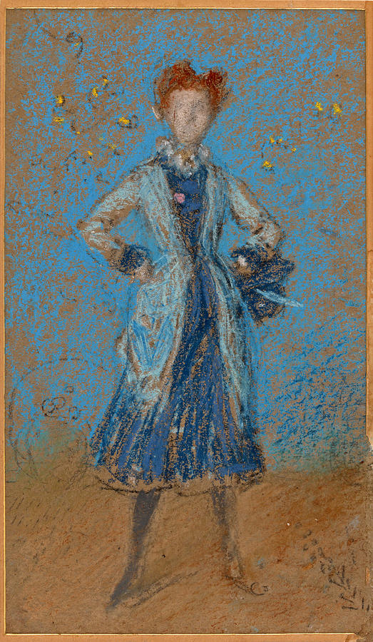 The Blue Girl #2 Drawing by James Abbott McNeill Whistler