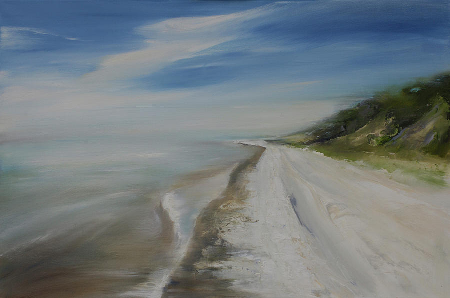 Lake Michigan Painting - The Bluff 2 #1 by Michele Gort