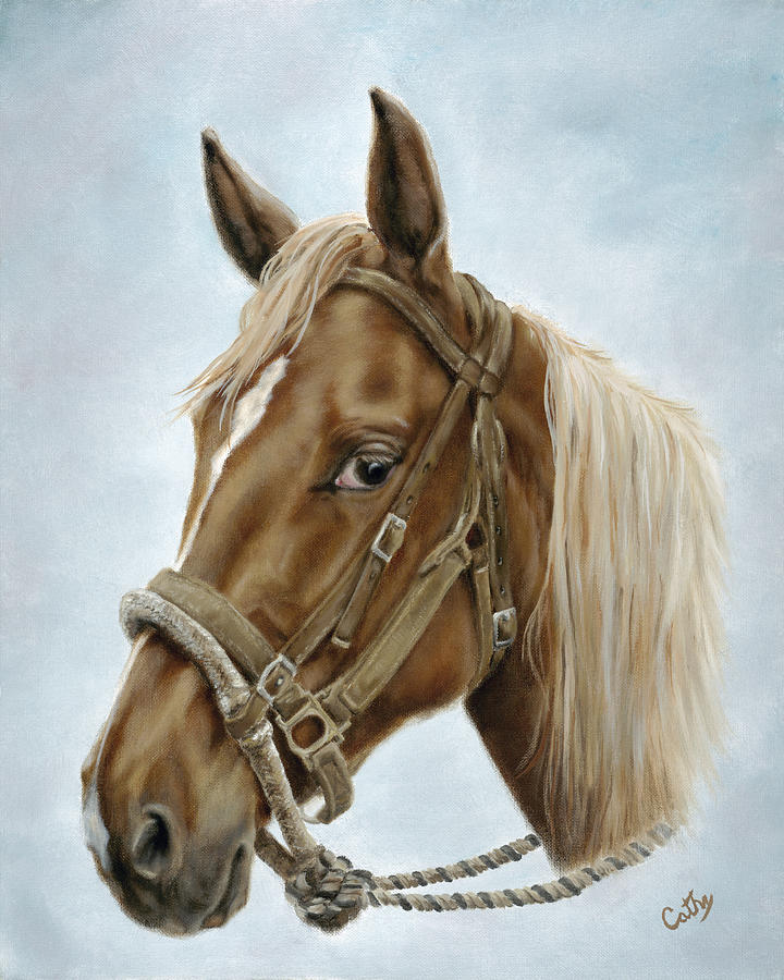 Horse Painting - The Boss Mount #1 by Cathy Cleveland