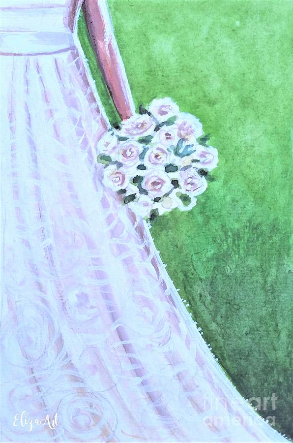 The Brides Bouquet #1 Painting by Elizabeth Robinette Tyndall