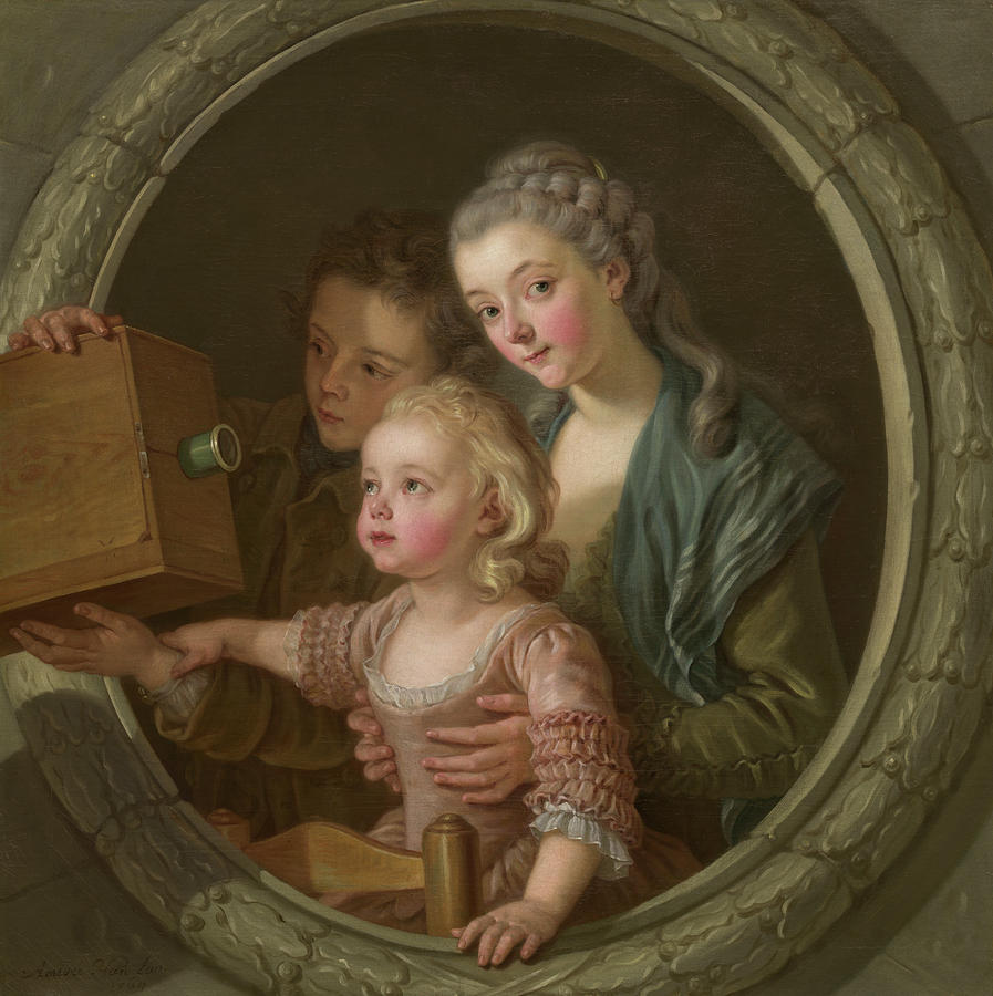 The Camera Obscura #1 Painting by Charles Amedee Philippe Van Loo