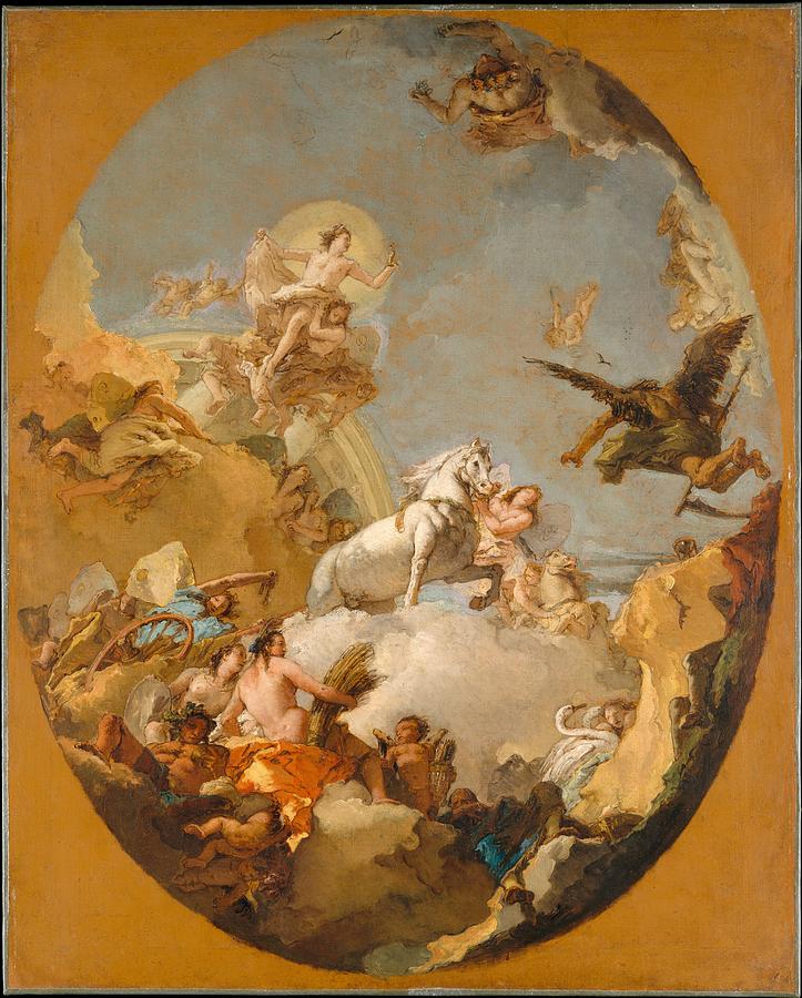 The Chariot of Aurora #1 Painting by Giovanni Battista Tiepolo